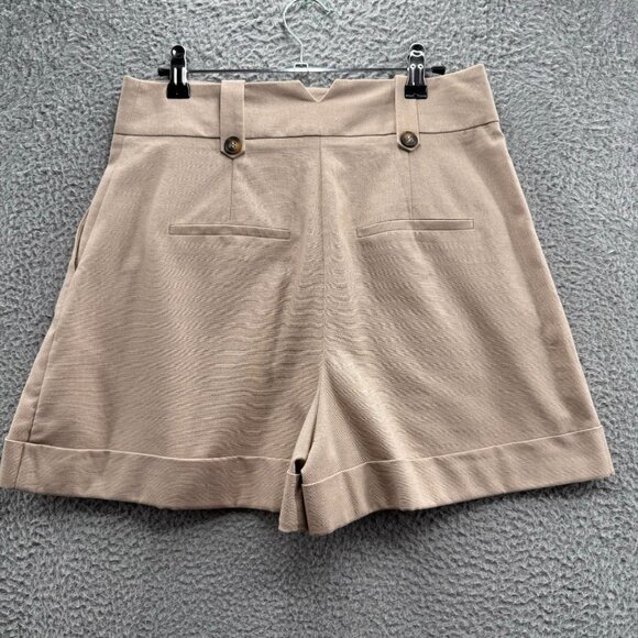 ASOS Design Mom Short with‎ Waist Tabs Neutral 6 - Picture 2 of 4
